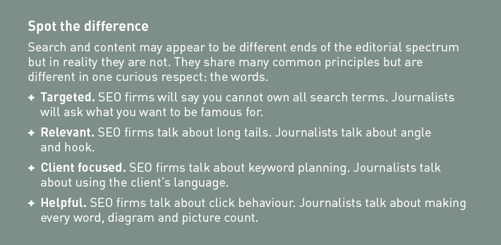 the similarities between content and SEO